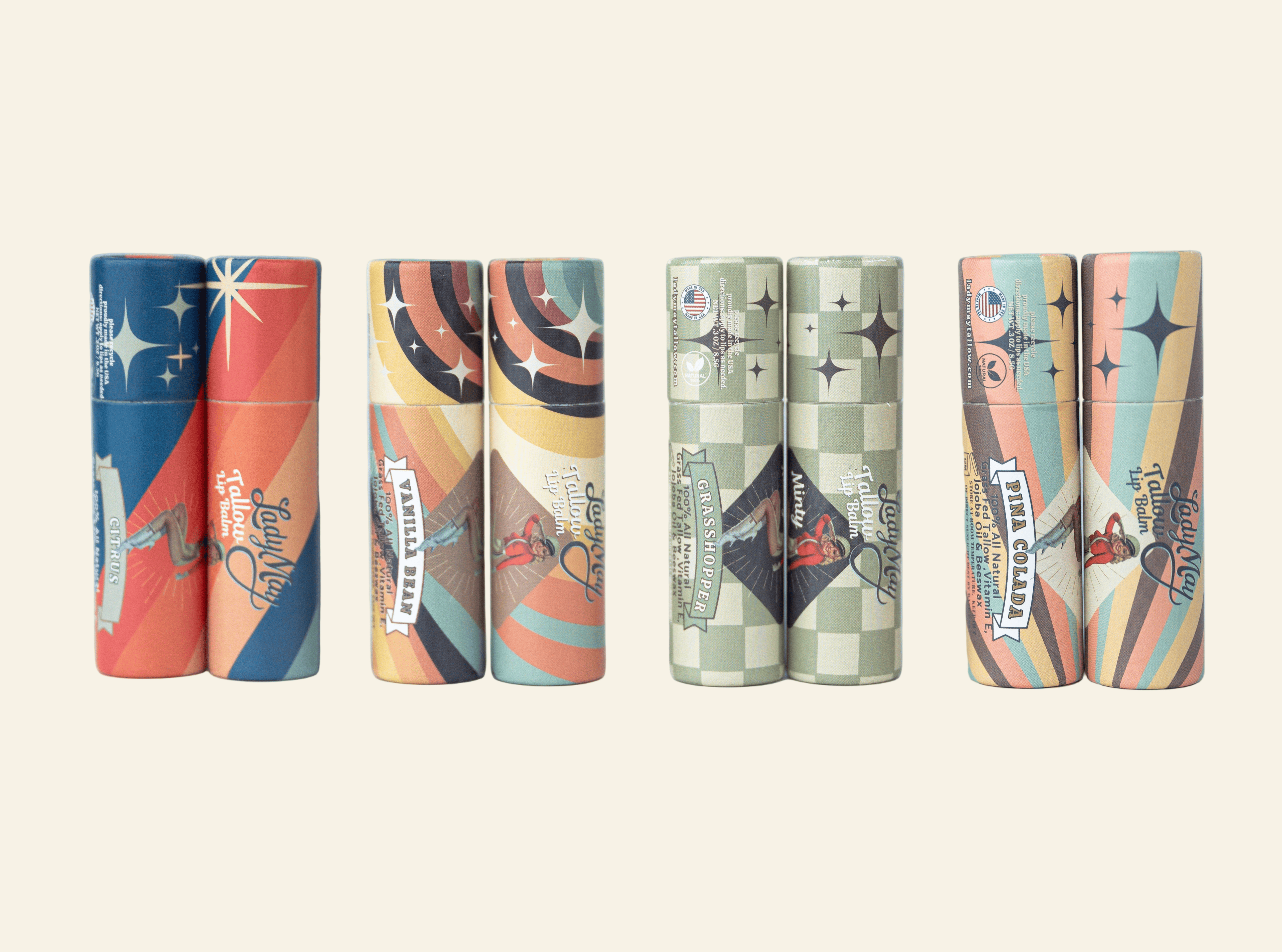 Lady May Tallow Lip Balm | All Natural Beef Tallow Lip Balm