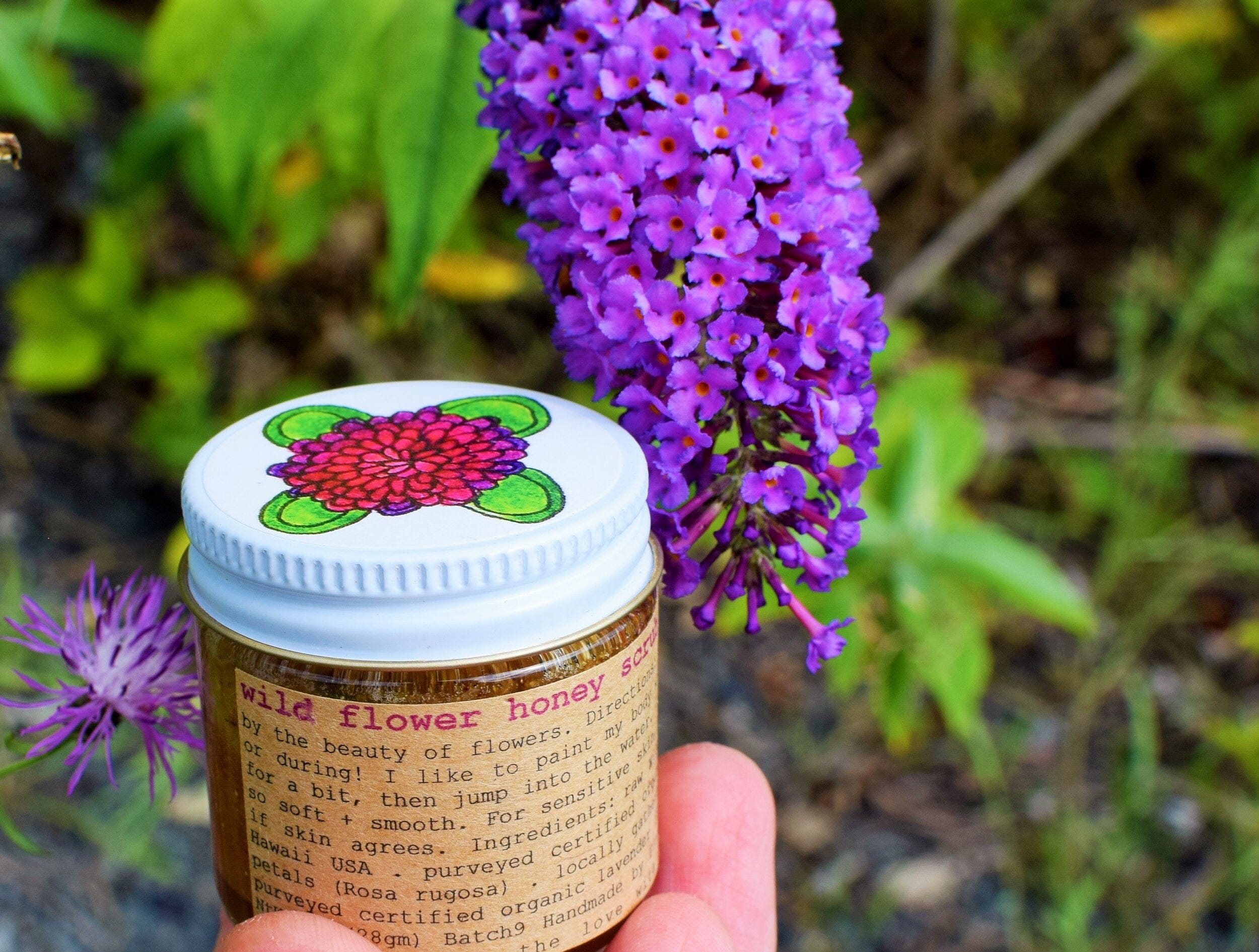 plant makeup Wild Flower Honey Scrub