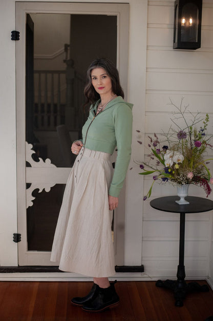Field Day Skirt Trices Skirt in Oat Cotton Crinkle