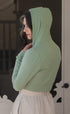 Field Day Hoodie Cropped Hoodie In Mint Green
