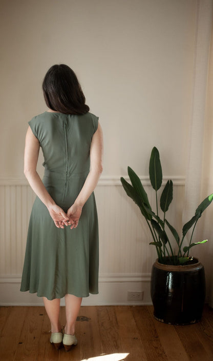 Field Day Dress Xena Dress in Sage Green Challis