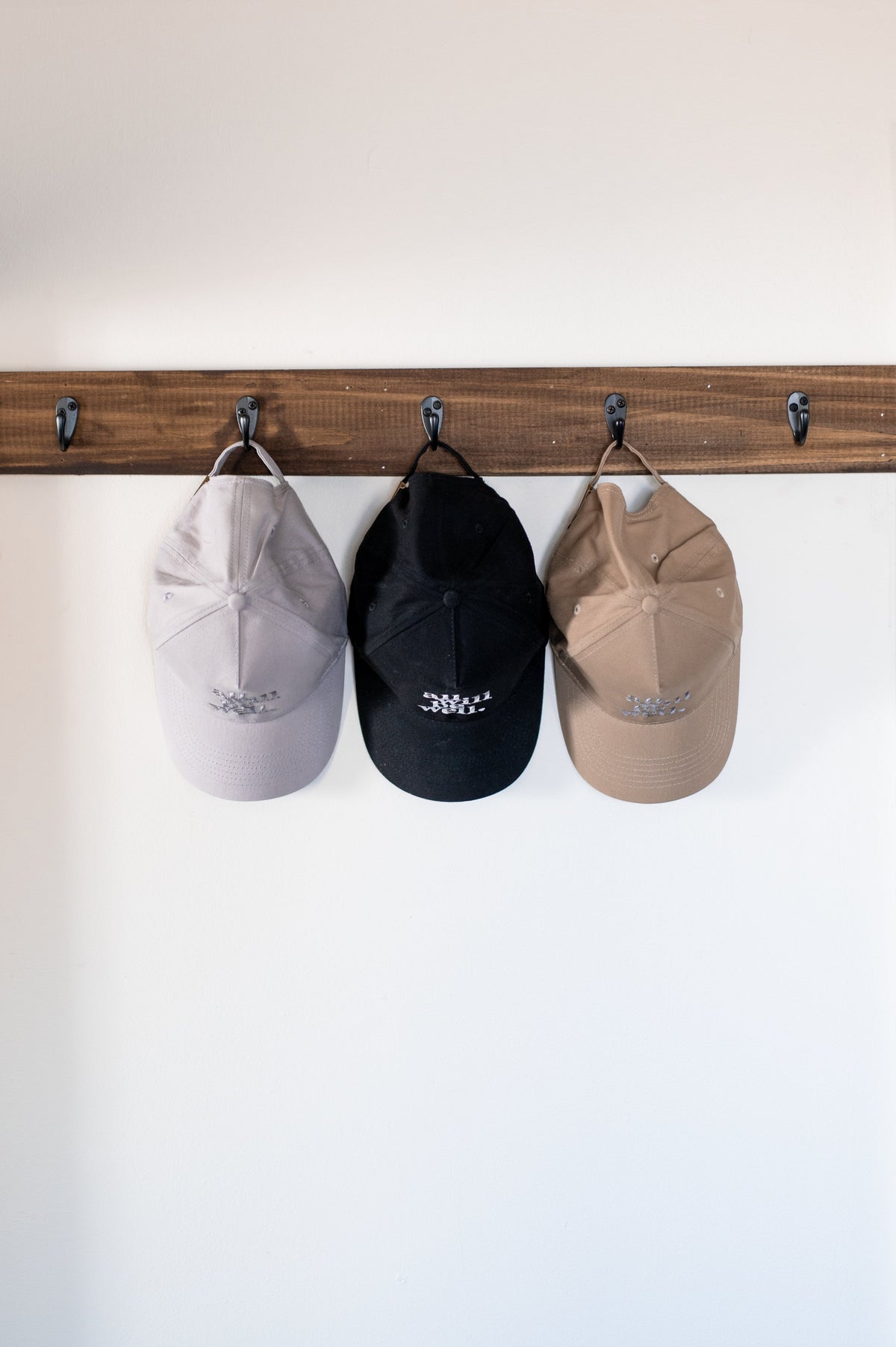 All Will Be Well Embroidered Hat | Black, Sand, Light Gray