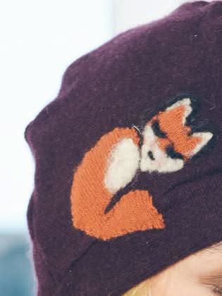 Ash &amp; Rose hat Sleeping Fox Cashmere Hat - Toddler