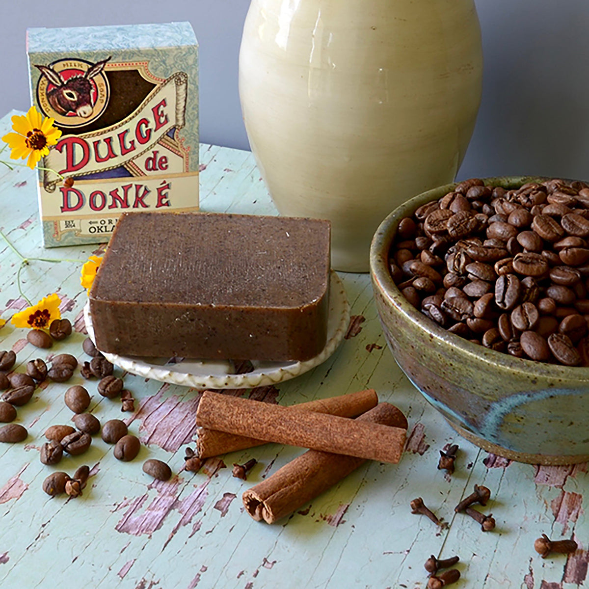 Exfoliating Spiced Coffee Donkey Milk Soap 4.5 oz