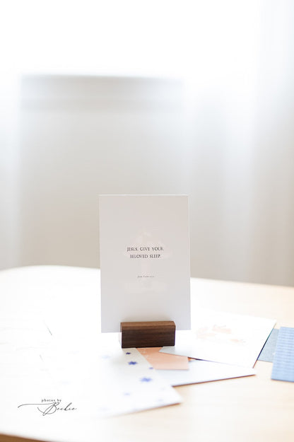 "All Through the Night" Prayer Cards + Wooden Display Block