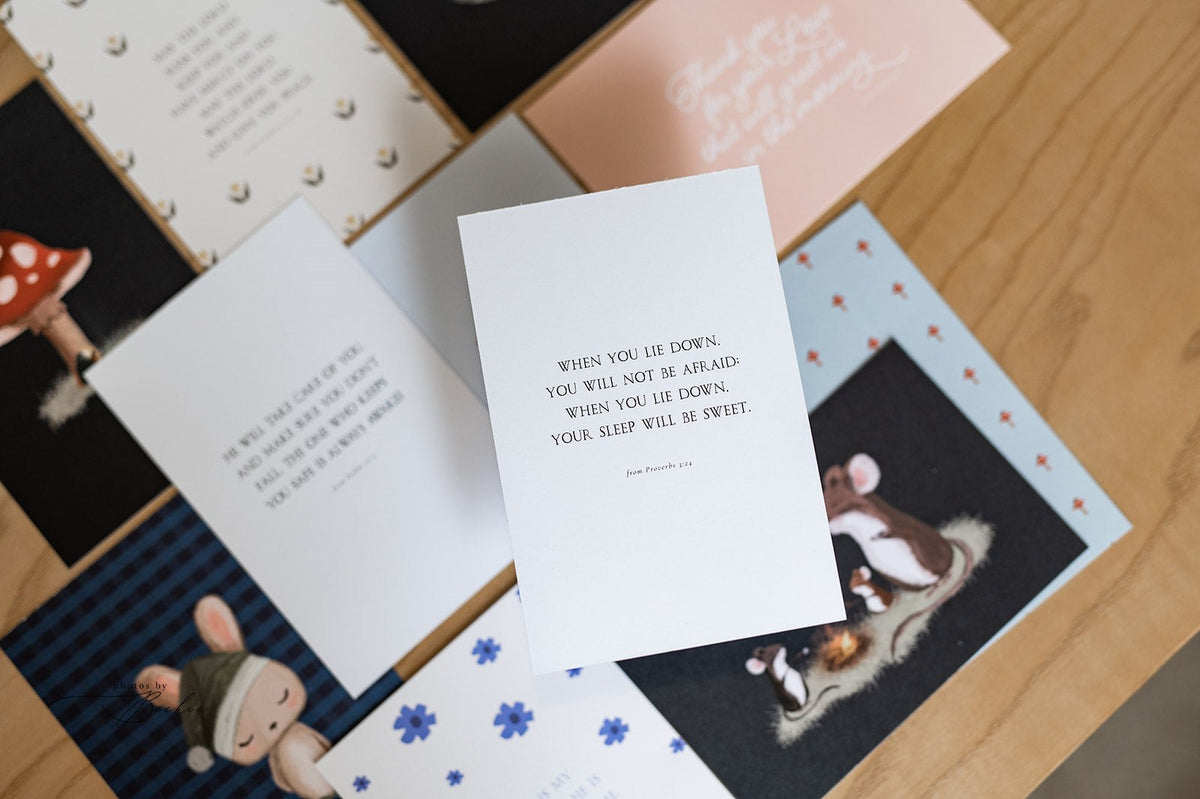 "All Through the Night" Prayer Cards + Wooden Display Block
