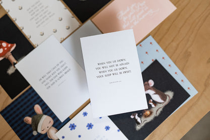 "All Through the Night" Prayer Cards + Wooden Display Block