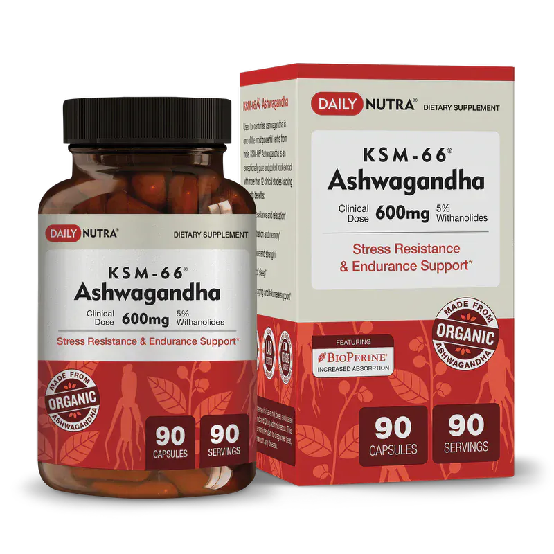 Wild Foods Supplements KSM-66 Ashwagandha (90 ct) Daily Nutra – Premium Botanical Extracts by Wild Foods Co.