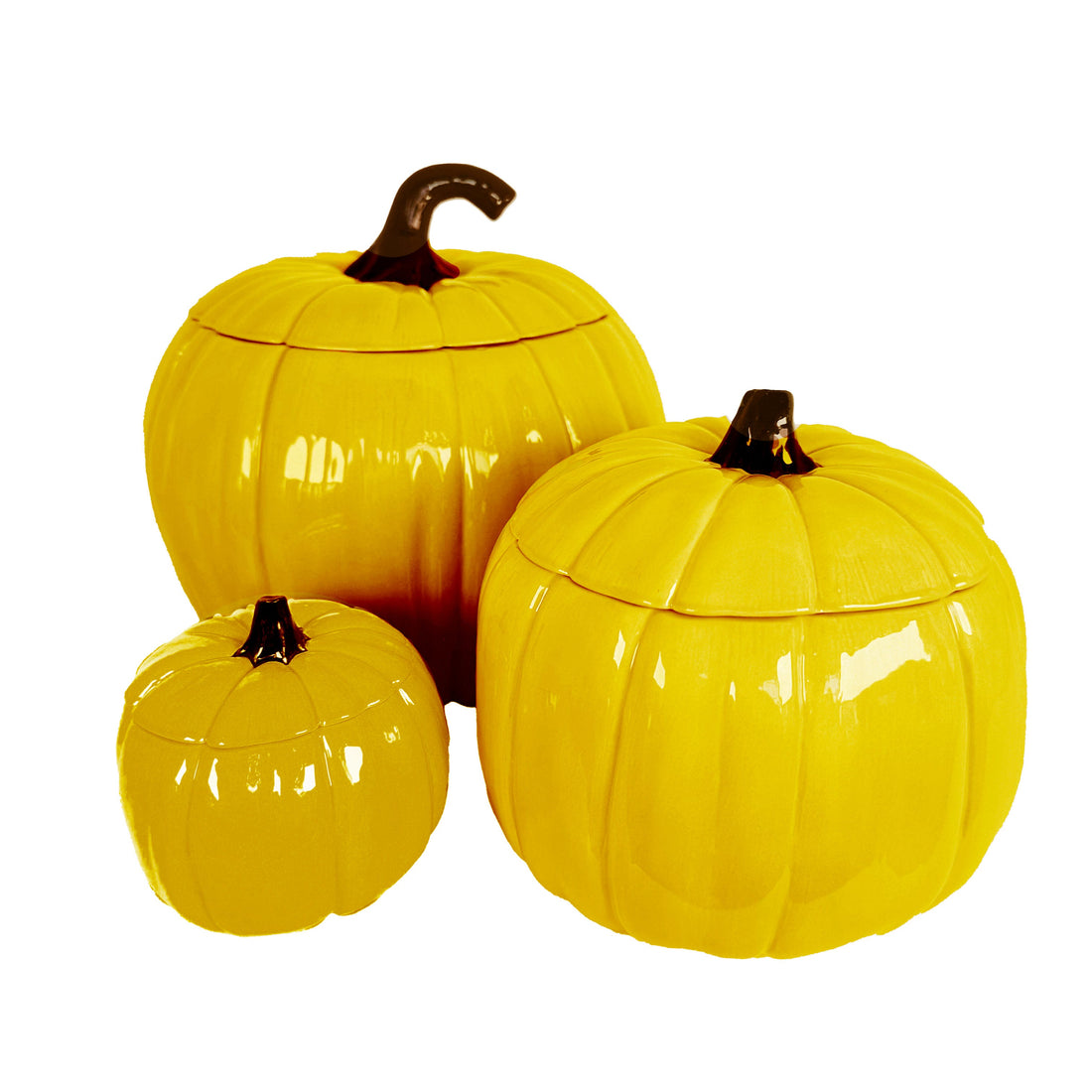 Solid Dandy Yellow Pumpkin Jars