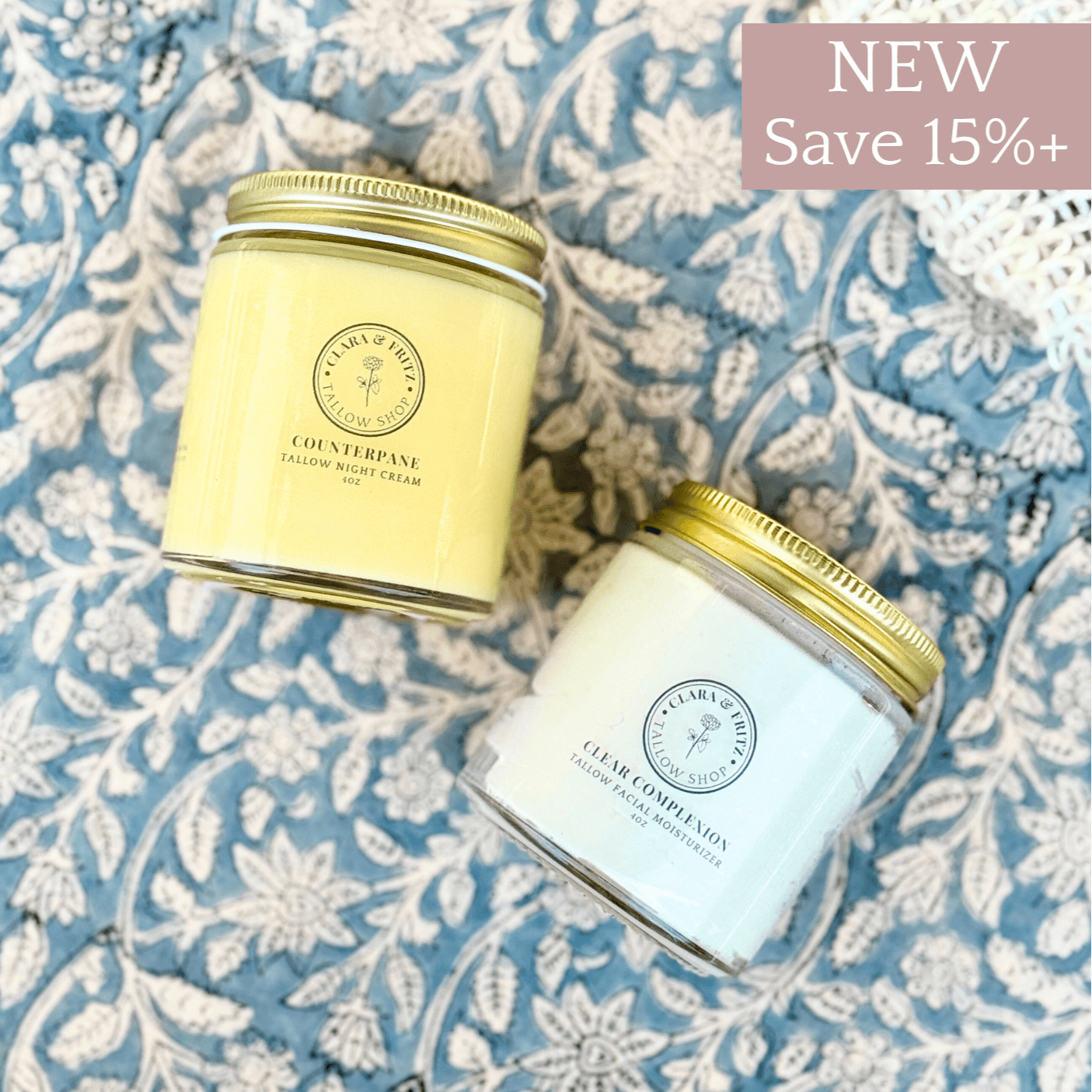 Clara &amp; Fritz Tallow Shop Skincare Bundle Clara &amp; Fritz Day &amp; Night Duo