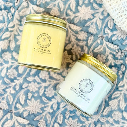 Clara &amp; Fritz Tallow Shop Skincare Bundle Day &amp; Night Face Moisturizer Duo