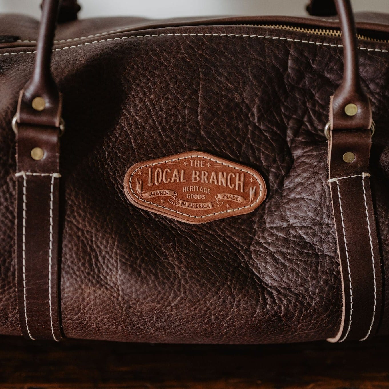 The Local Branch Leather Chocolate / Weekender Nomad Duffle Bag - USA Made