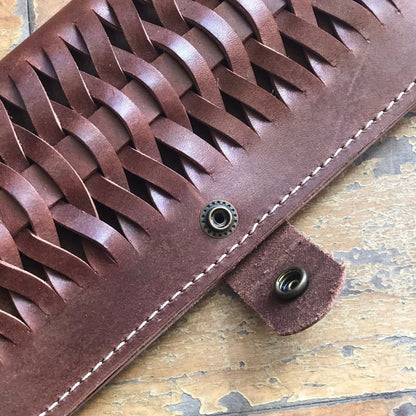 The Local Branch Wallet Woven Leather Fishtail Wallet - USA Made