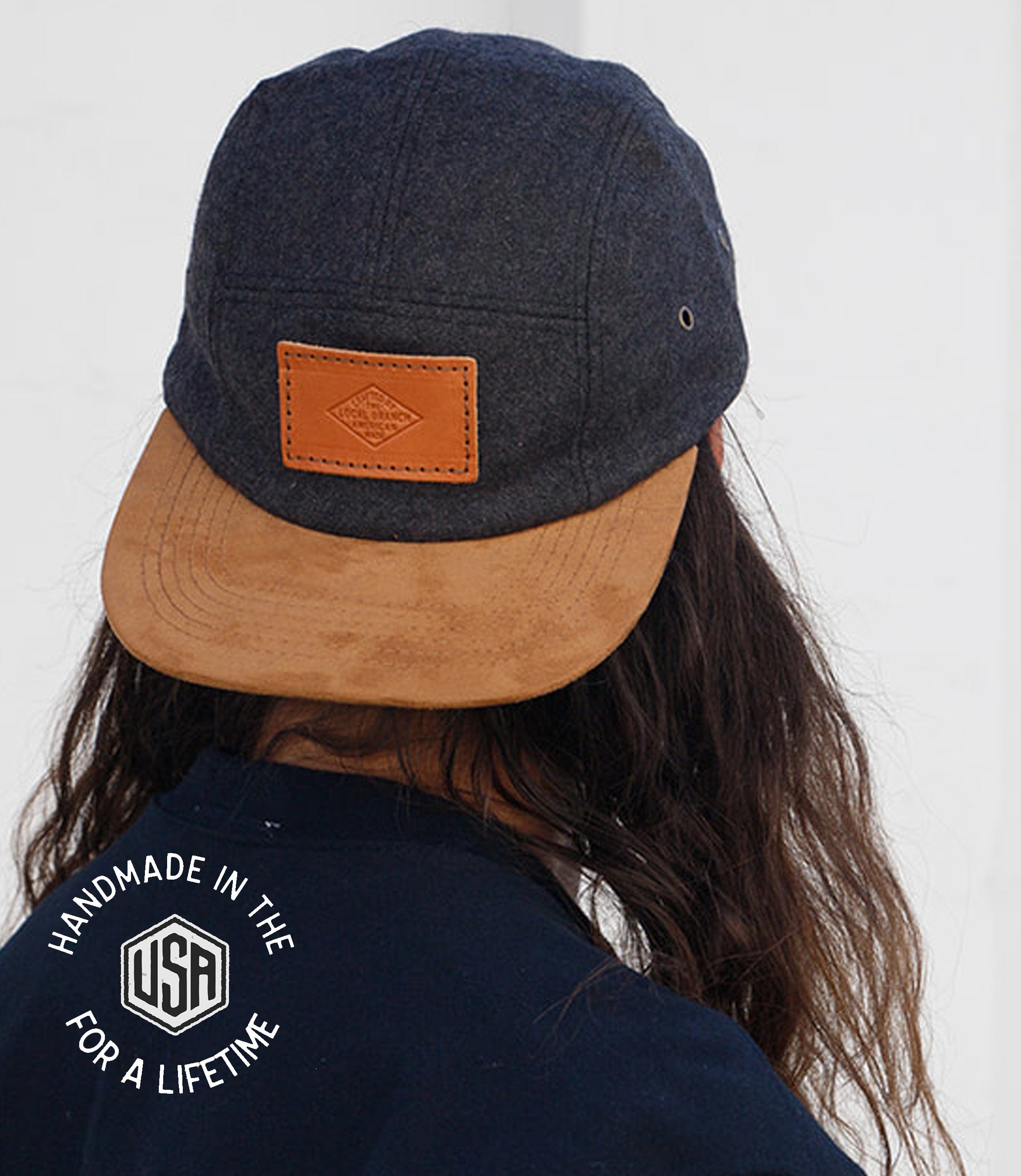 The Local Branch Hat Tan &amp; Gray Camp Hat - Diamond Logo - USA Made