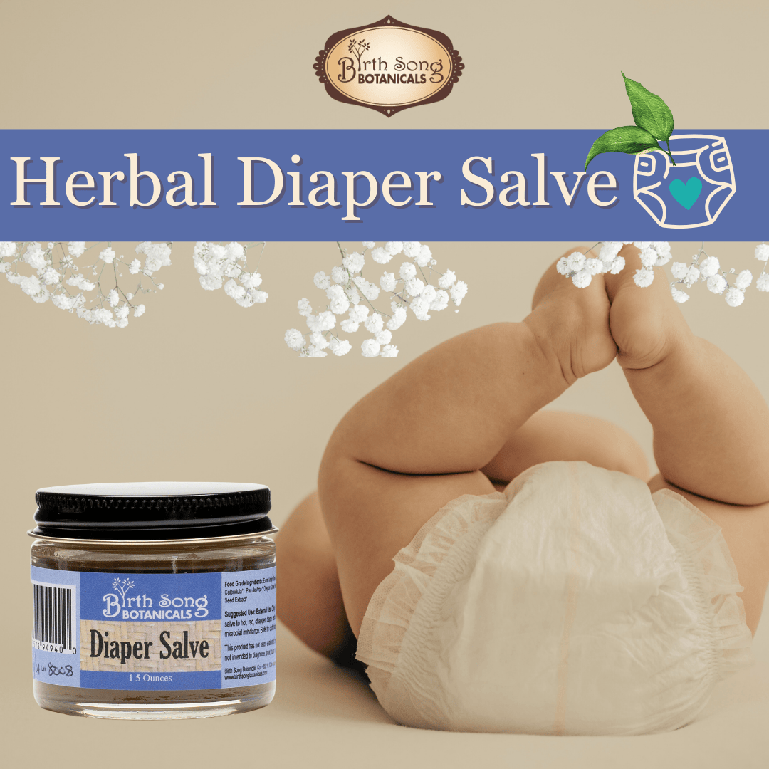 Birth Song Botanicals Co. Skin Care Default Herbal Baby Diaper Rash Cream With Calendula, Natural Baby Bottom Butter, Cloth Diaper Safe, Unscented