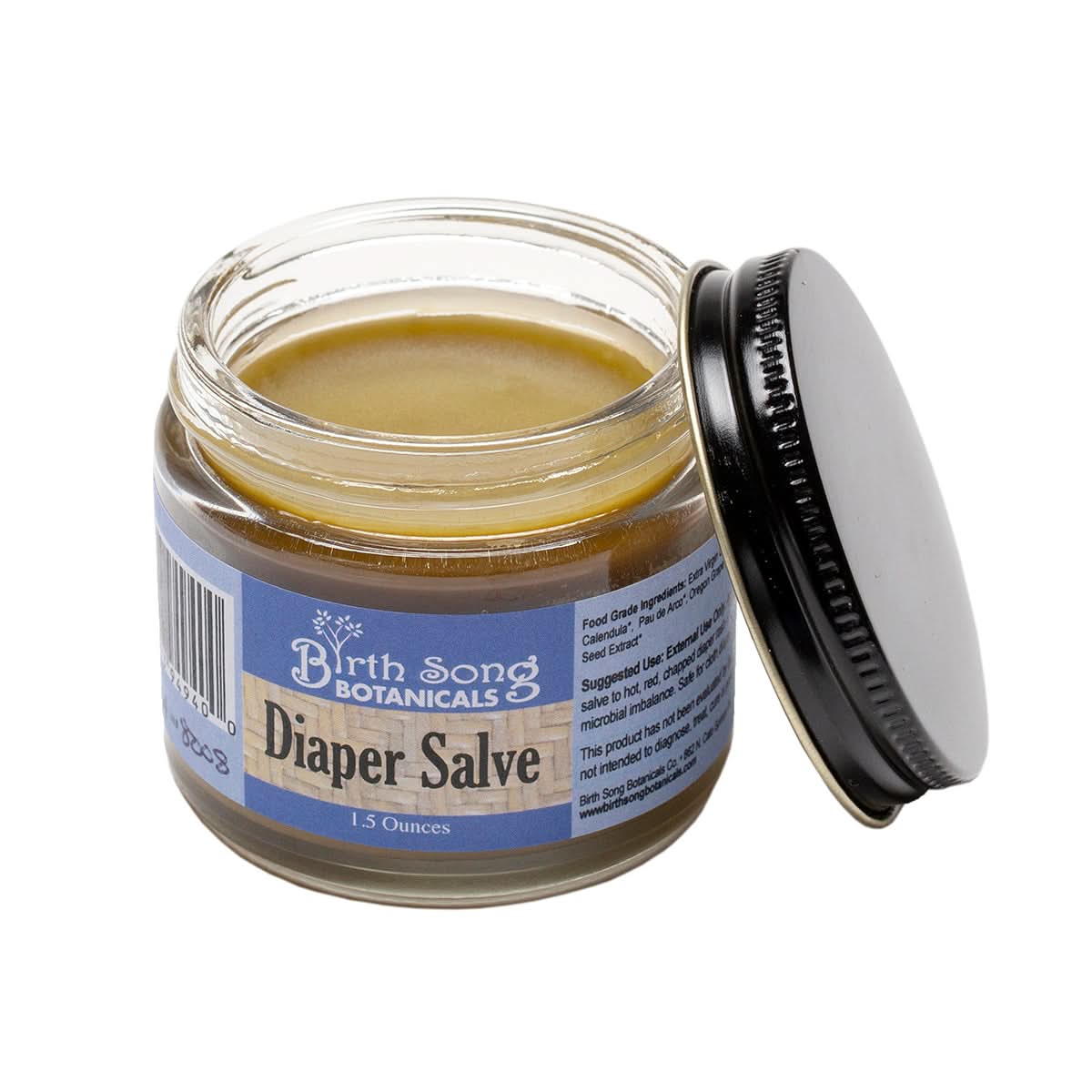 Birth Song Botanicals Co. Skin Care Default Herbal Baby Diaper Rash Cream With Calendula, Natural Baby Bottom Butter, Cloth Diaper Safe, Unscented