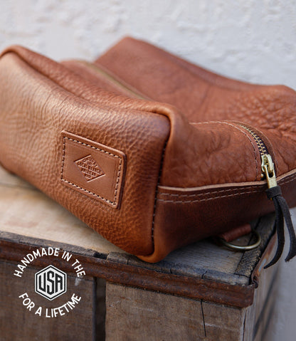 The Local Branch Leather Leather Dopp Kit