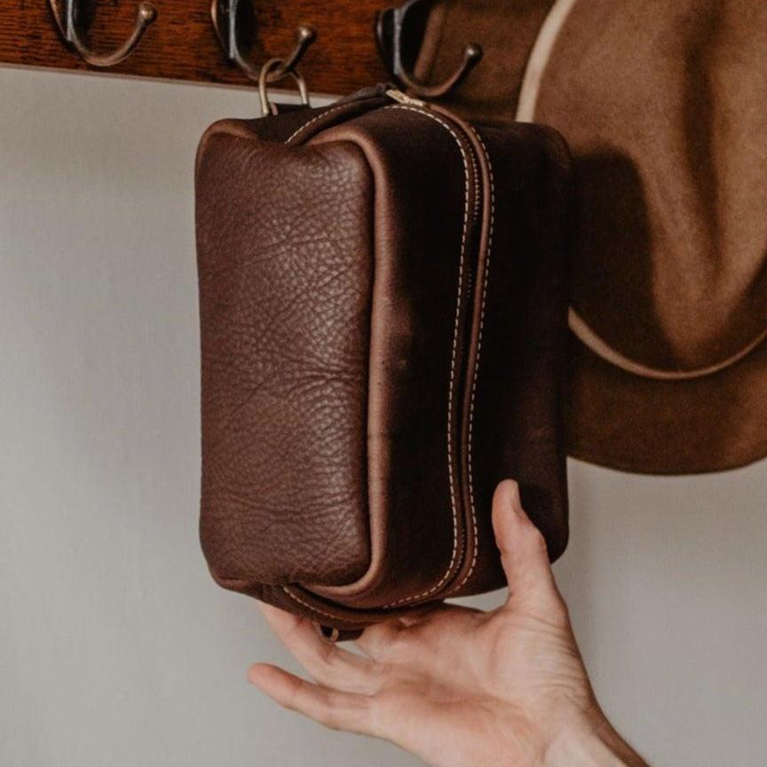 The Local Branch Leather Leather Dopp Kit