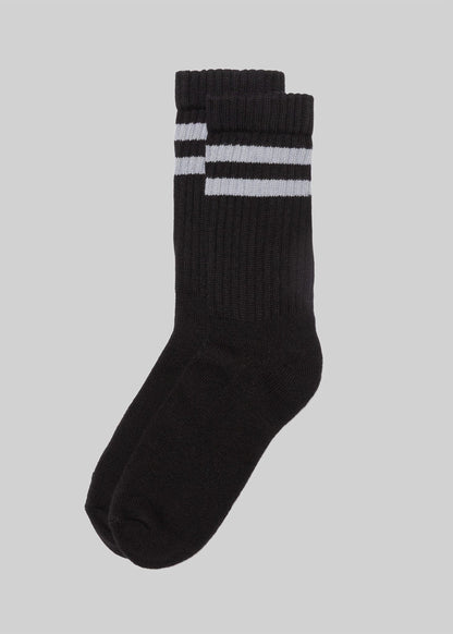 American Trench Socks black / One Size The Retro Double Stripe