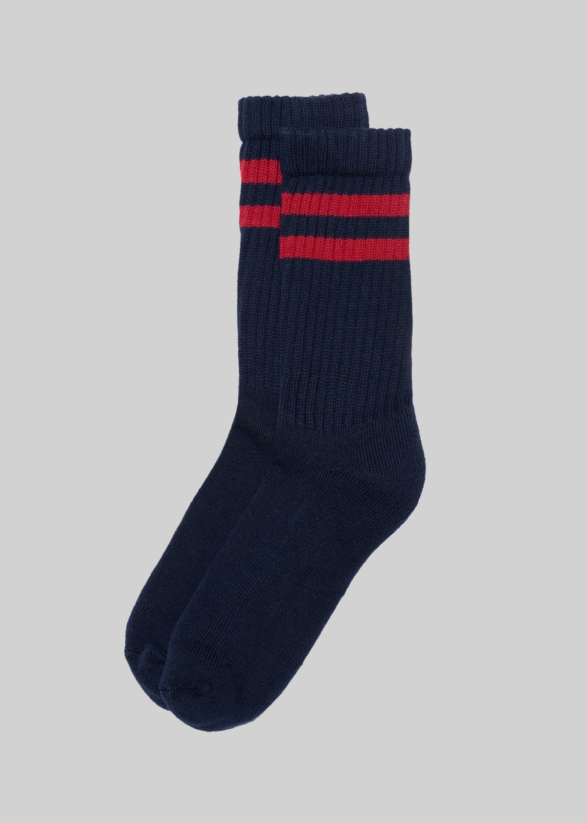 American Trench Retro Sock Navy/Red / One Size The Retro Double Stripe