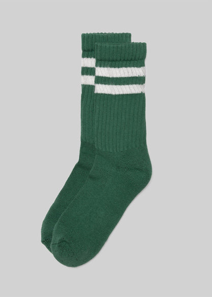 American Trench Socks green / One Size The Retro Double Stripe