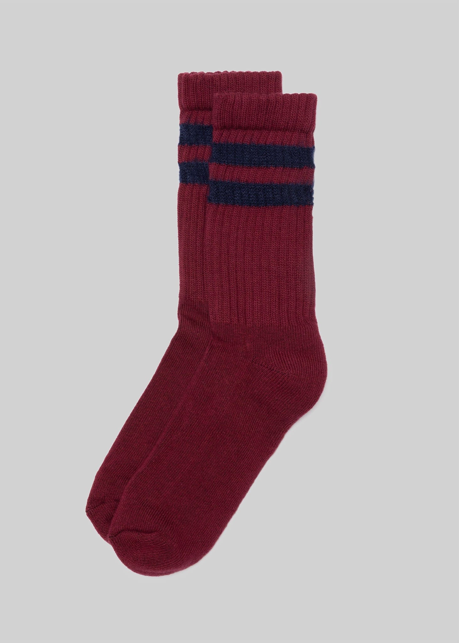 American Trench Socks burgundy / One Size The Retro Double Stripe