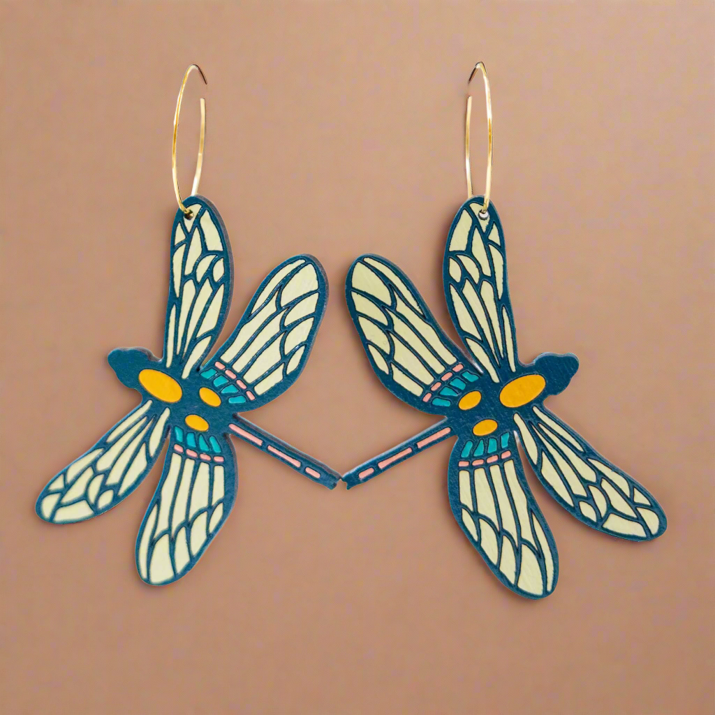70s Dragonfly Hoops - My American Goods