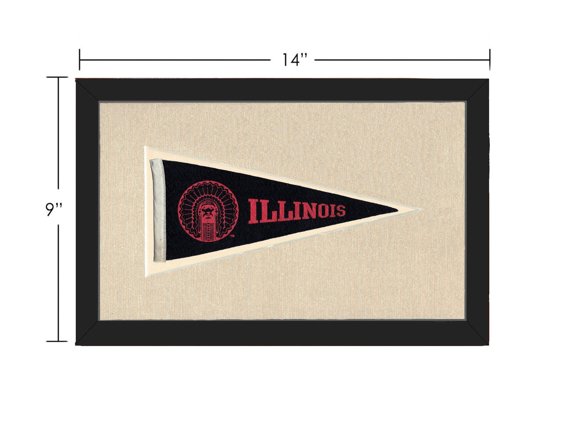 Americana Memories Vintage Pennants and Memorabilia Vintage Illinois Pennant
