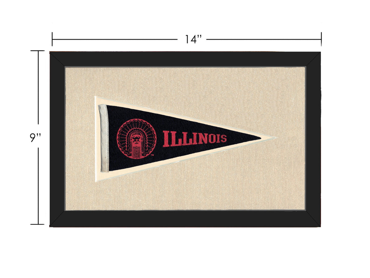 Americana Memories Vintage Pennants and Memorabilia Vintage Illinois Pennant