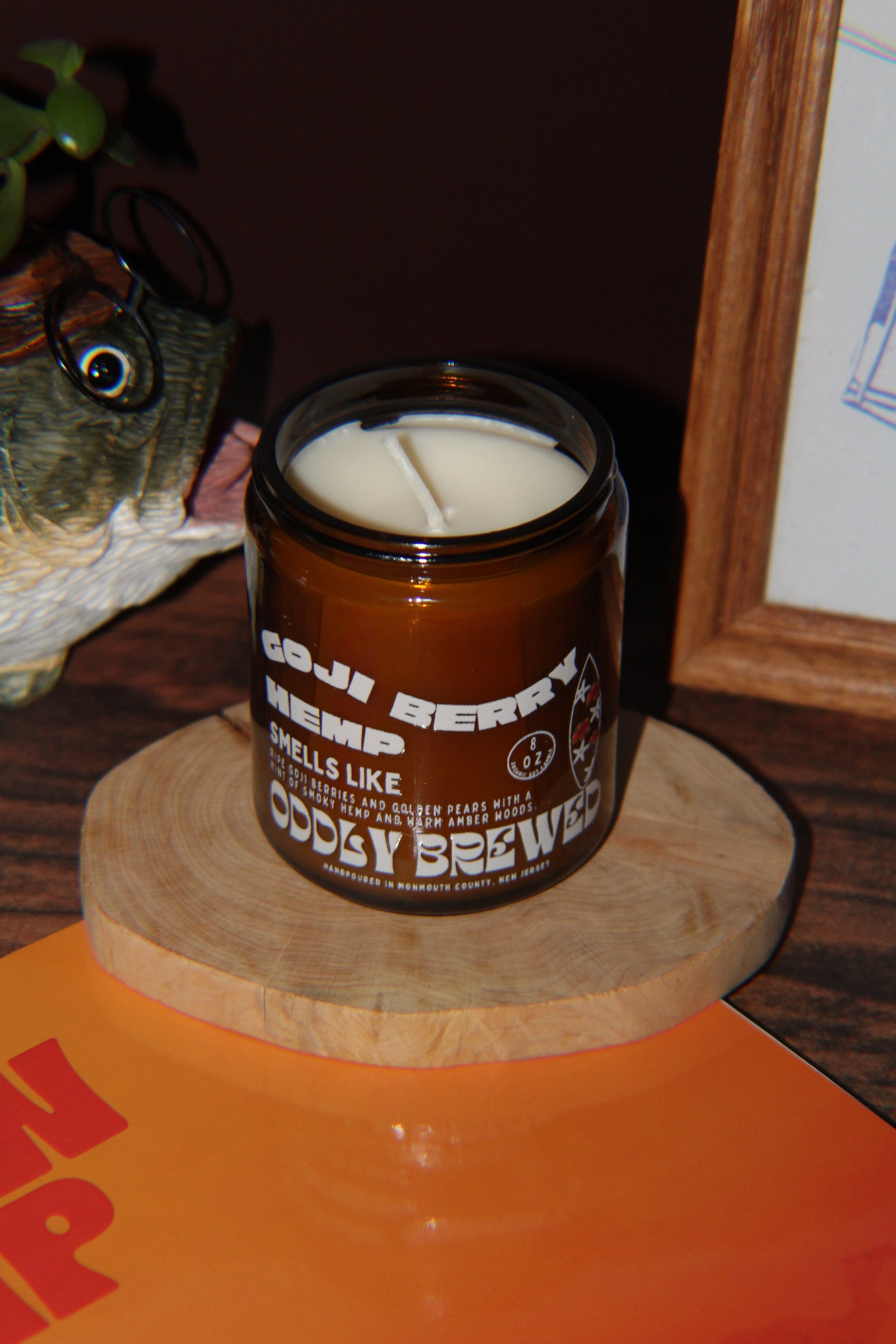Oddly Brewed Candles Goji Berry &amp; Hemp Soy Candle
