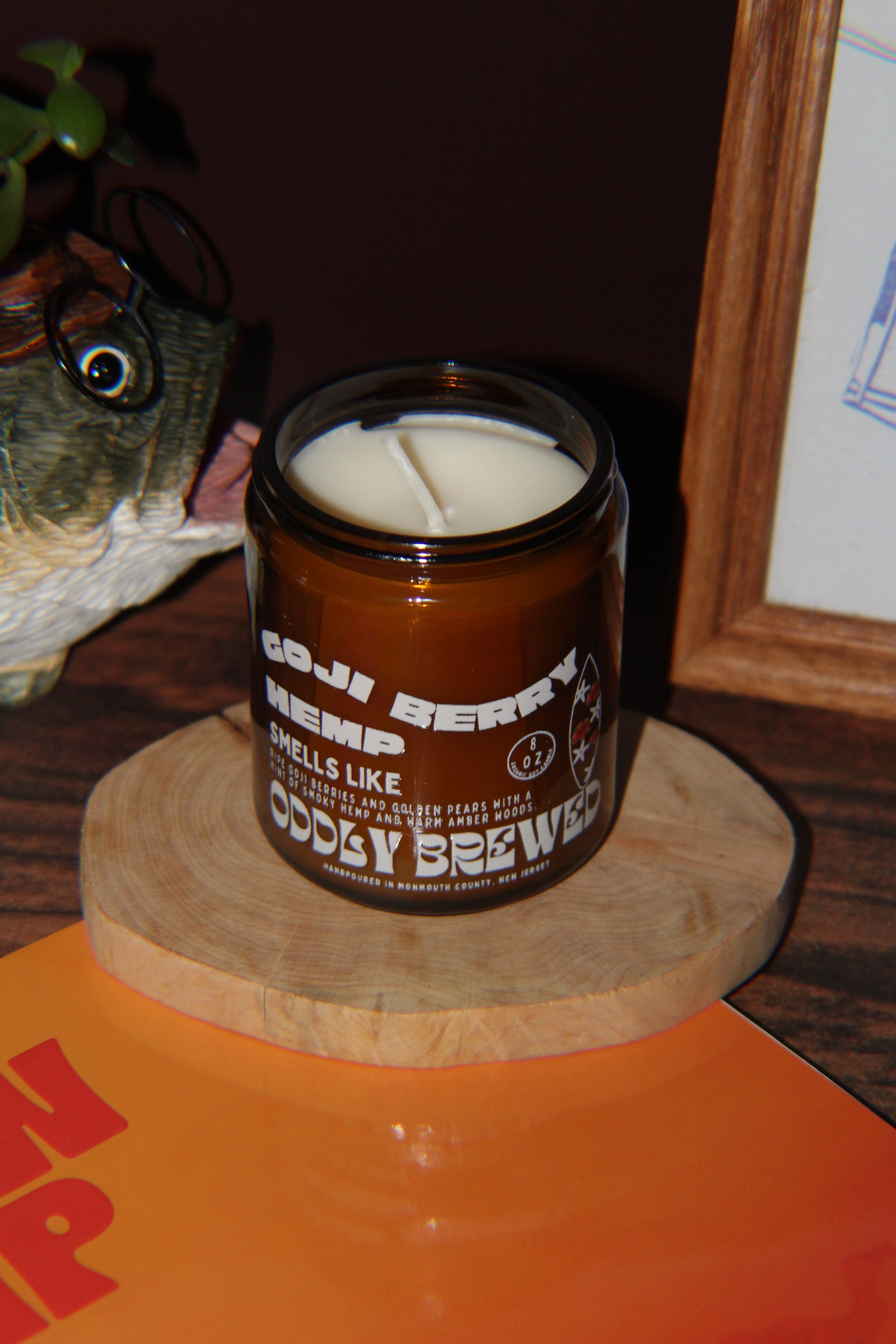 Oddly Brewed Candles Goji Berry &amp; Hemp Soy Candle