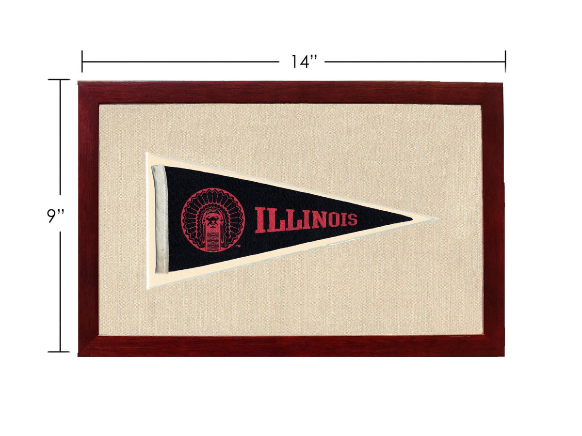 Americana Memories Vintage Pennants and Memorabilia Vintage Illinois Pennant