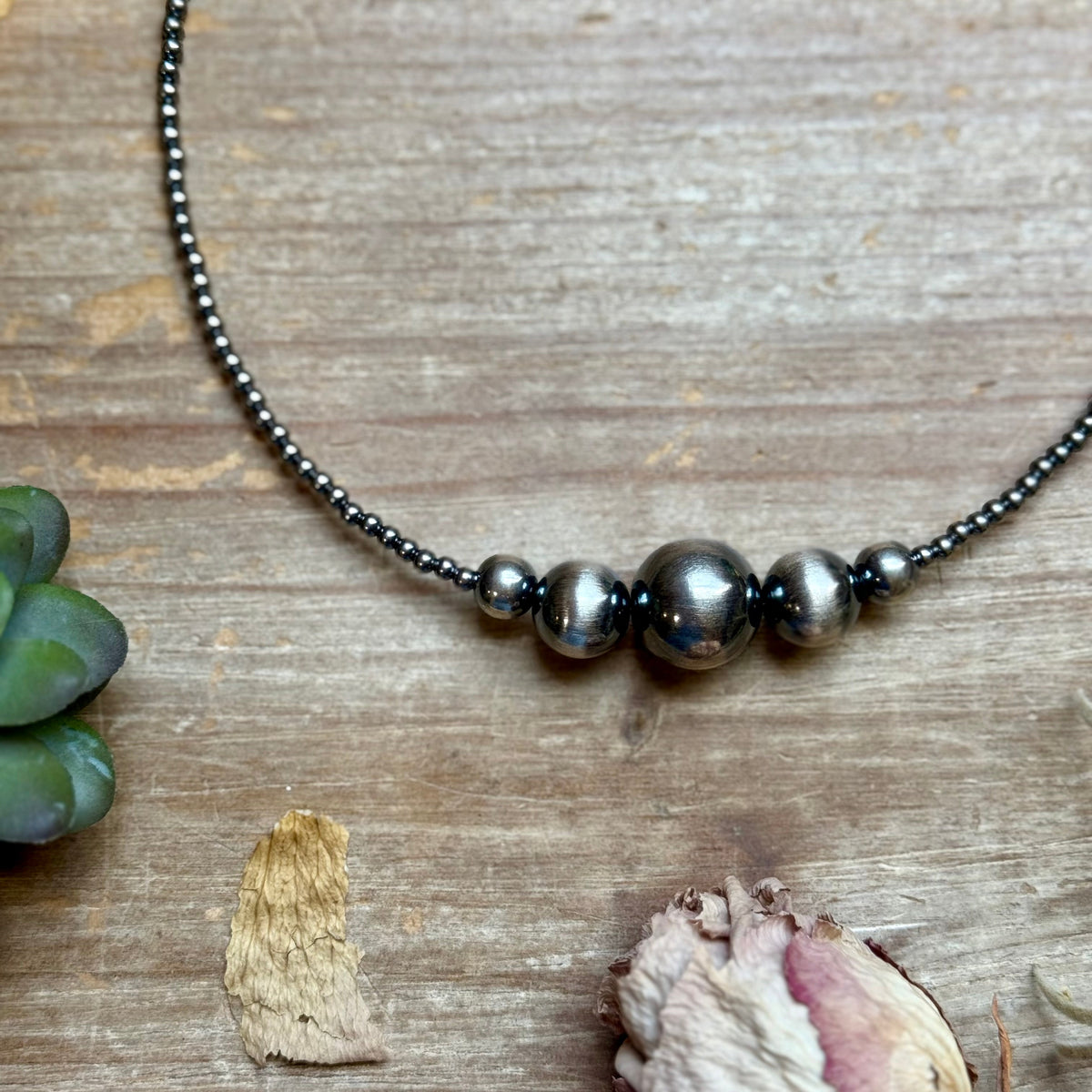 15" Graduated Sterling Silver Pearl Necklace – Up to 16mm