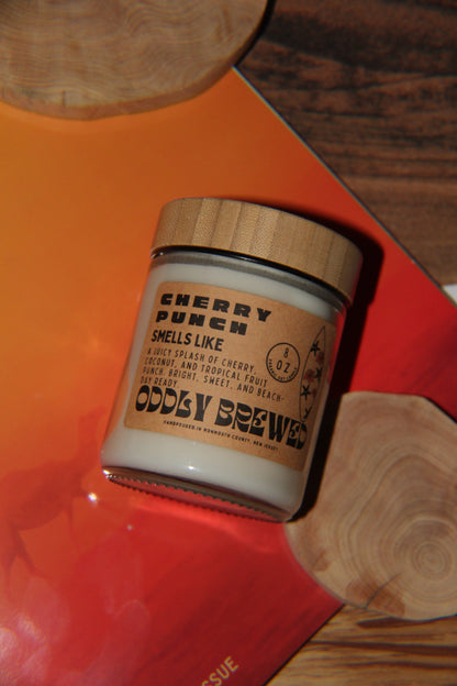 Oddly Brewed Cherry Punch Soy Candle – 8 oz