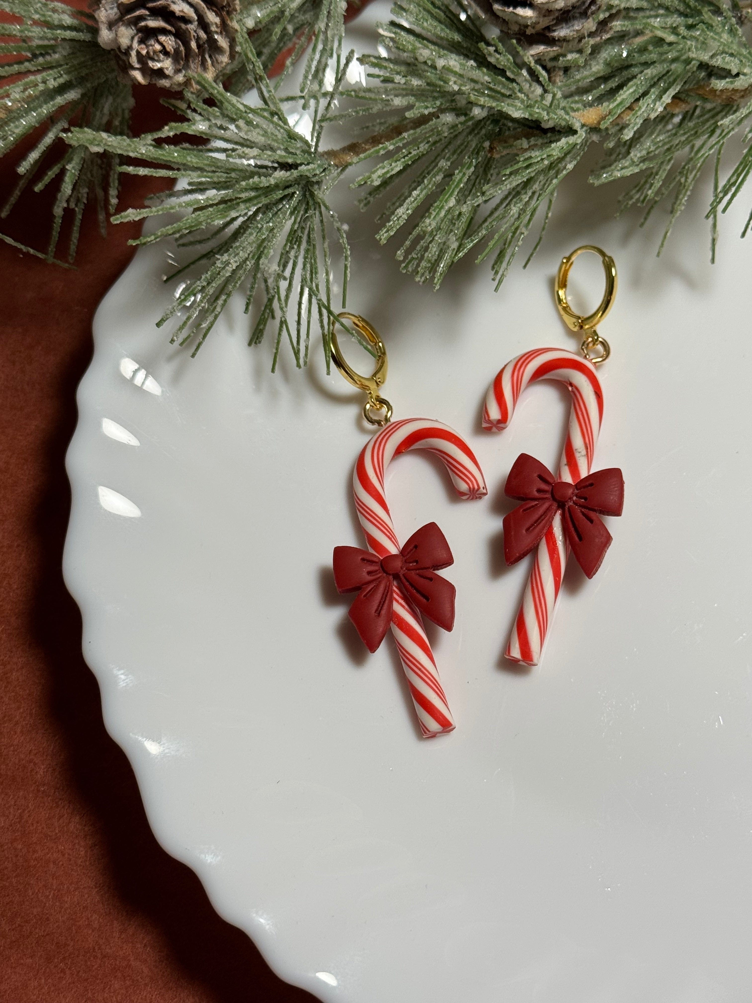 Candy Canes with Red Bow