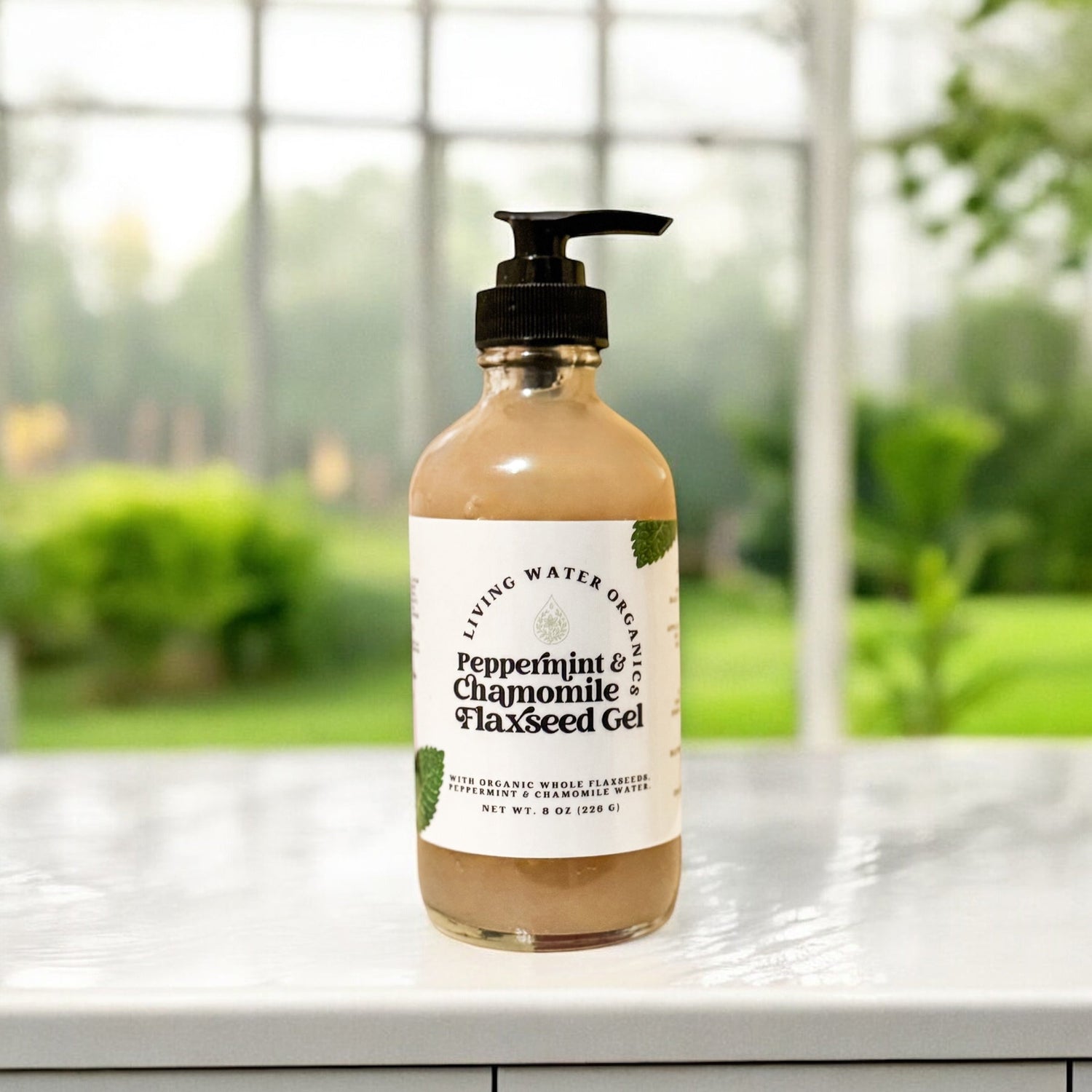 Peppermint and Chamomile Flaxseed Gel for Curly, Wavy, and Coily Hair, Promotes Growth and Soothing