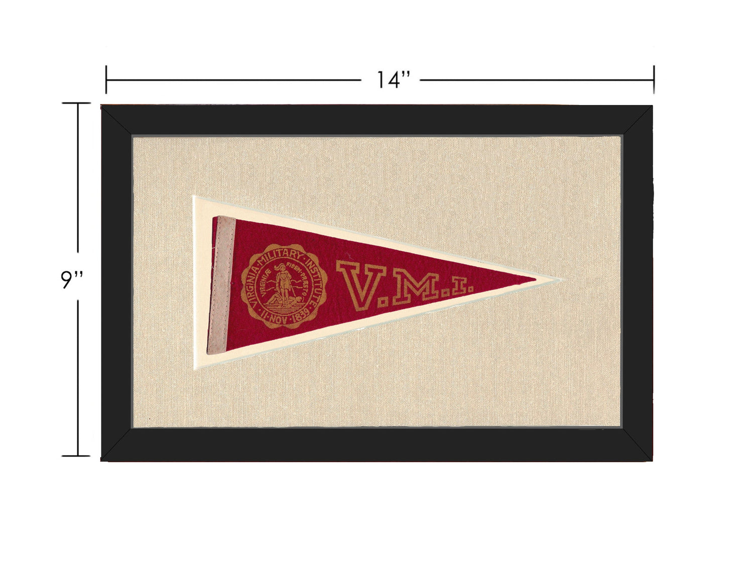 Americana Memories Vintage Pennants and Memorabilia Vintage Virginia Military Institute Pennant