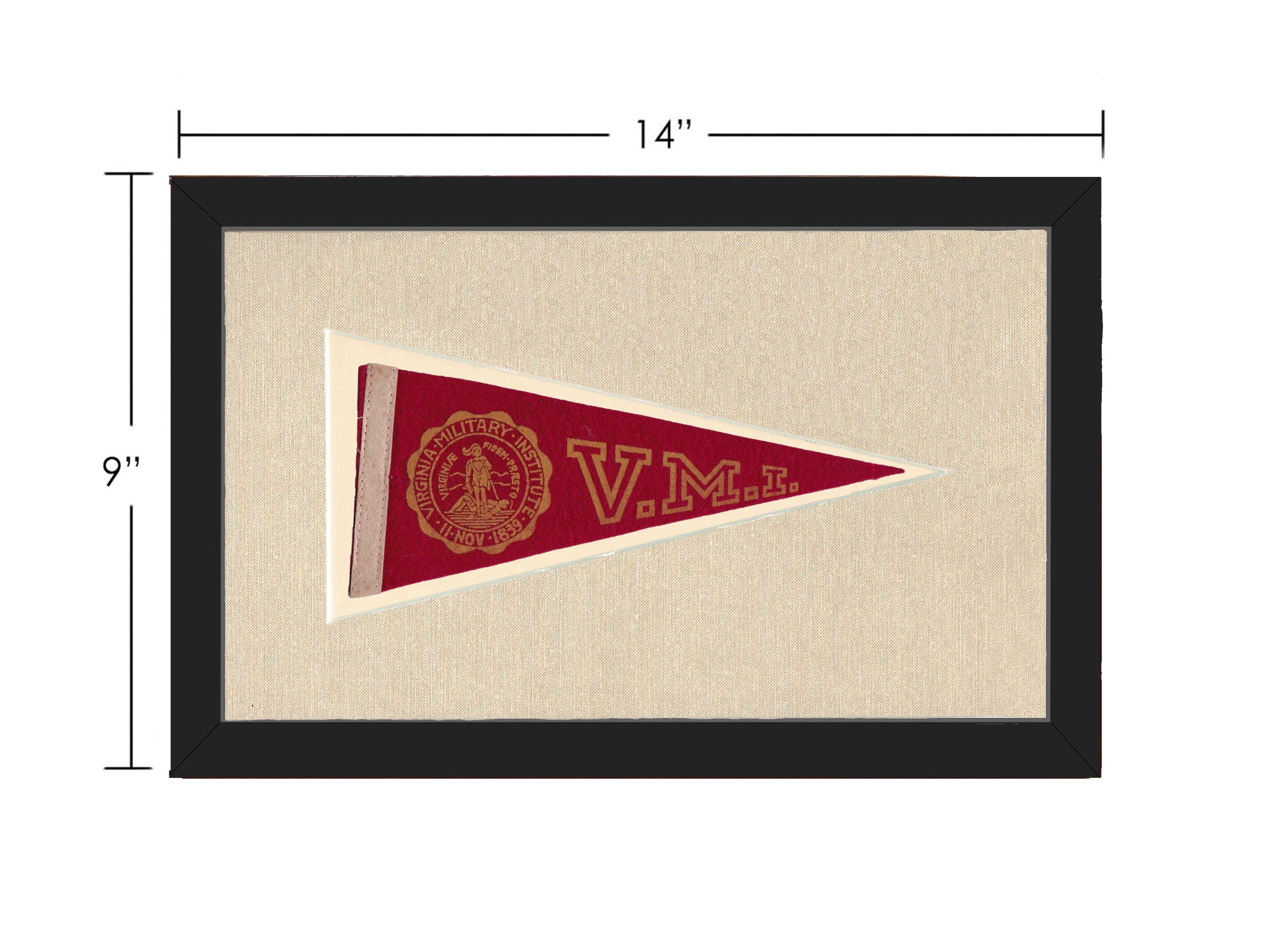 Americana Memories Vintage Pennants and Memorabilia Vintage Virginia Military Institute Pennant
