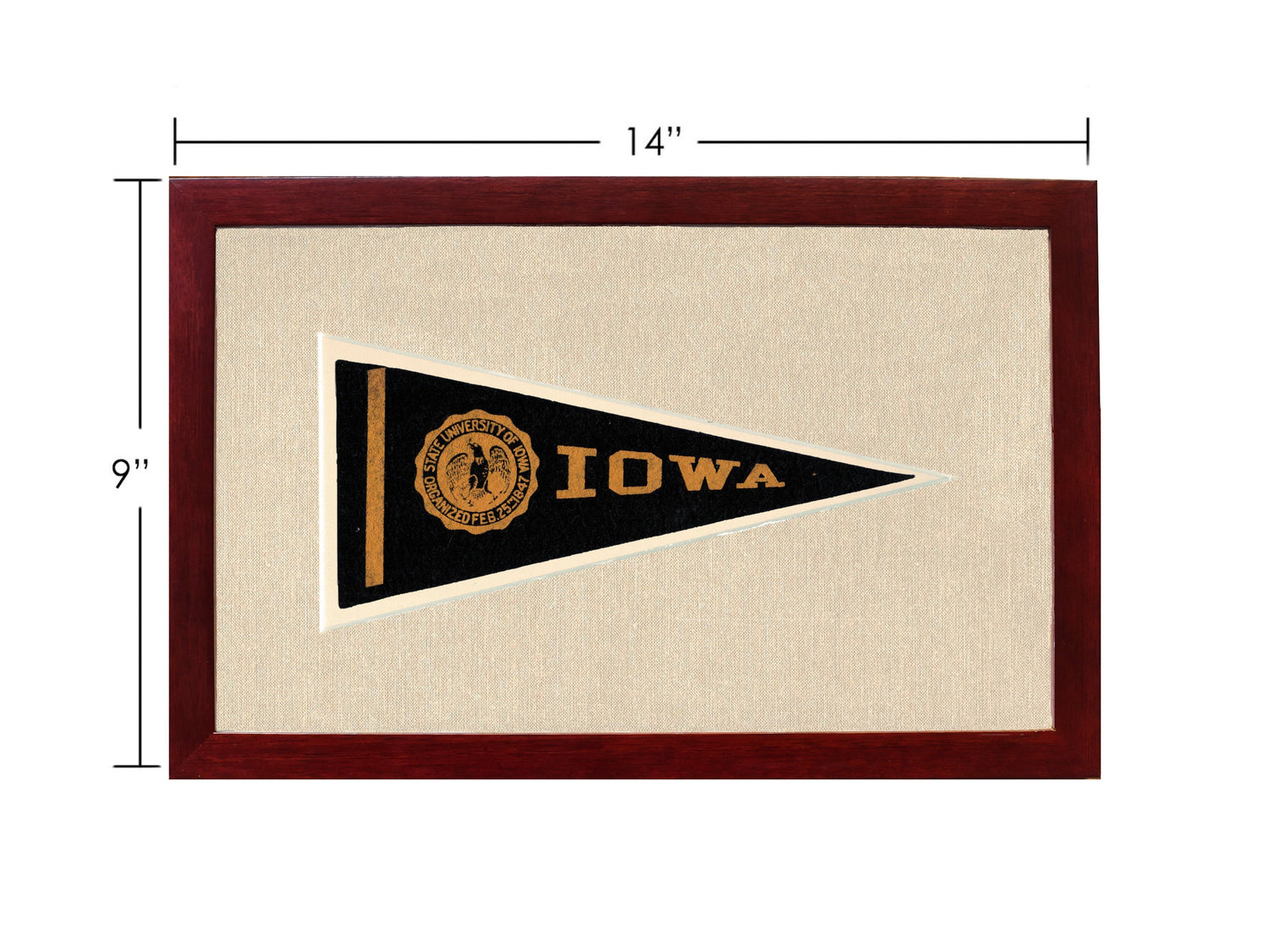 Vintage University of Iowa Pennant