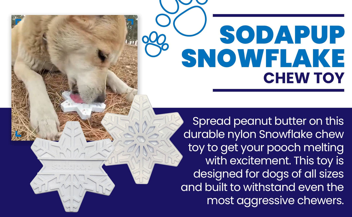Snowflake Nylon Dog Chew Toy for Aggressive Chewers | USA Made &amp; FDA Compliant