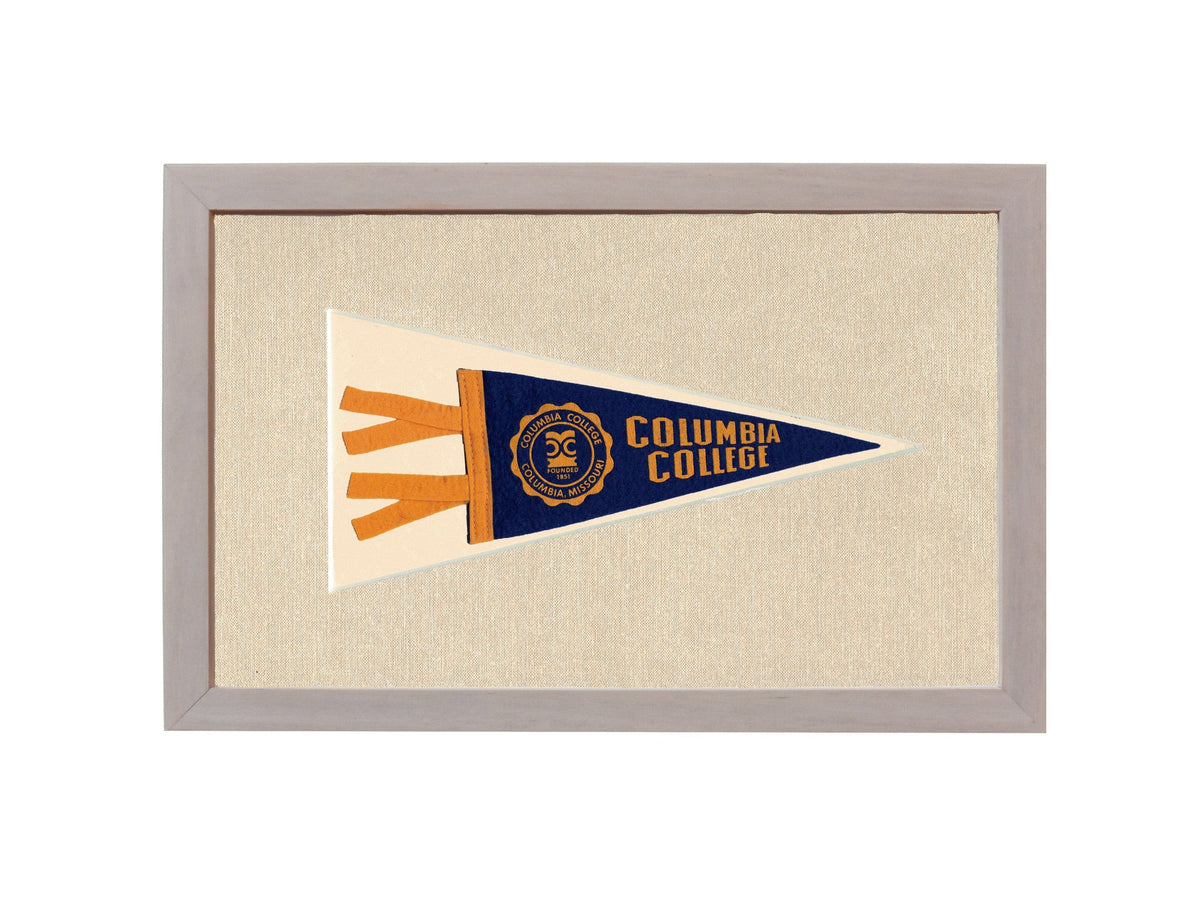 Americana Memories Vintage Pennants and Memorabilia Vintage Columbia College Pennant