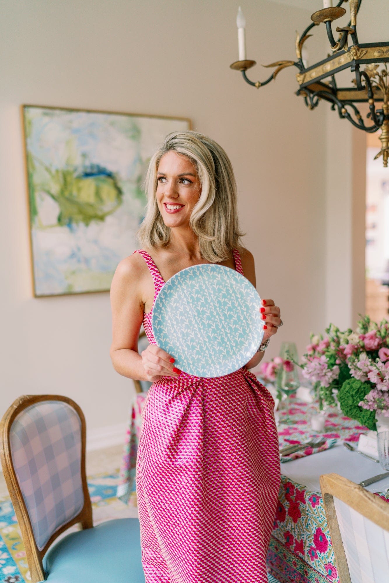 Erin Donahue Tice China Plates Set of Slate Blue Ivy Manor China Plates (Set of 2, 4 or 8)