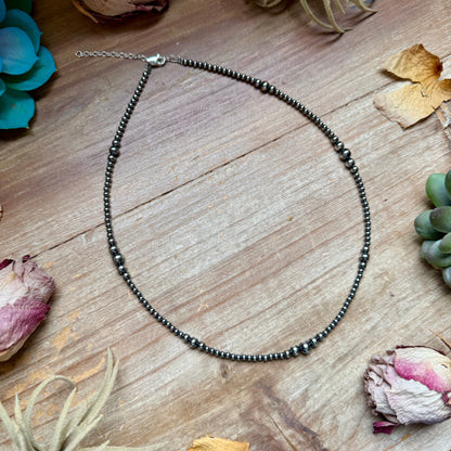 18" Graduated Sterling Silver Pearl Necklace – 3mm