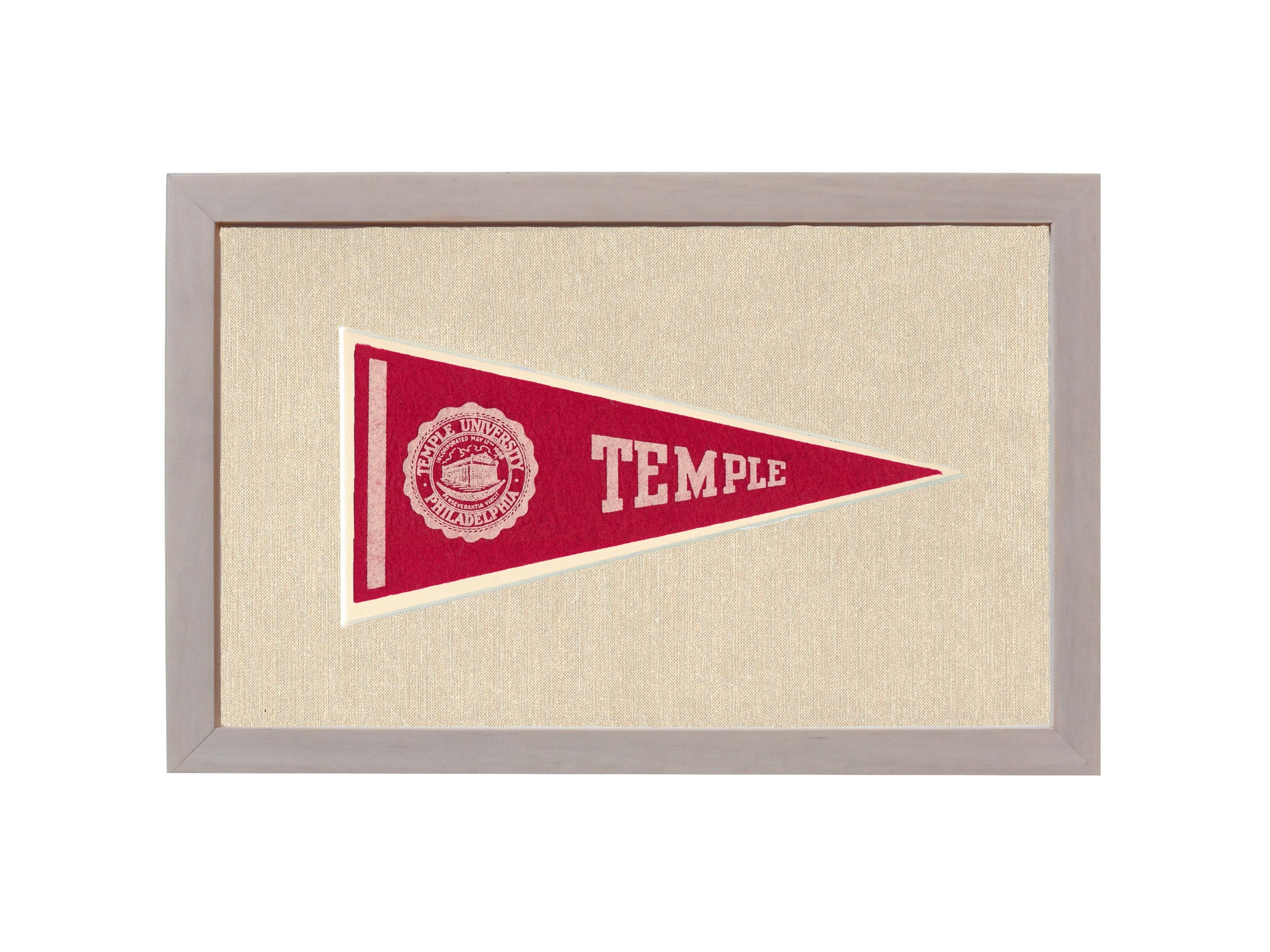Vintage Temple University Pennant