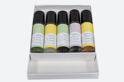 Essential Oils Roll-On with Crystals - Set of 5 - My American Goods
