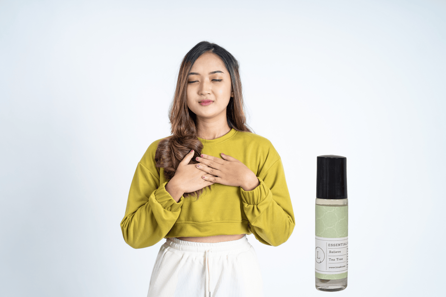 Lizush All Gifts Essential Oils Roll-On with Crystals - set of 5