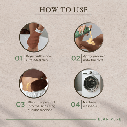 Elan Pure Self-Tanning Products Reusable Tanning Mitt