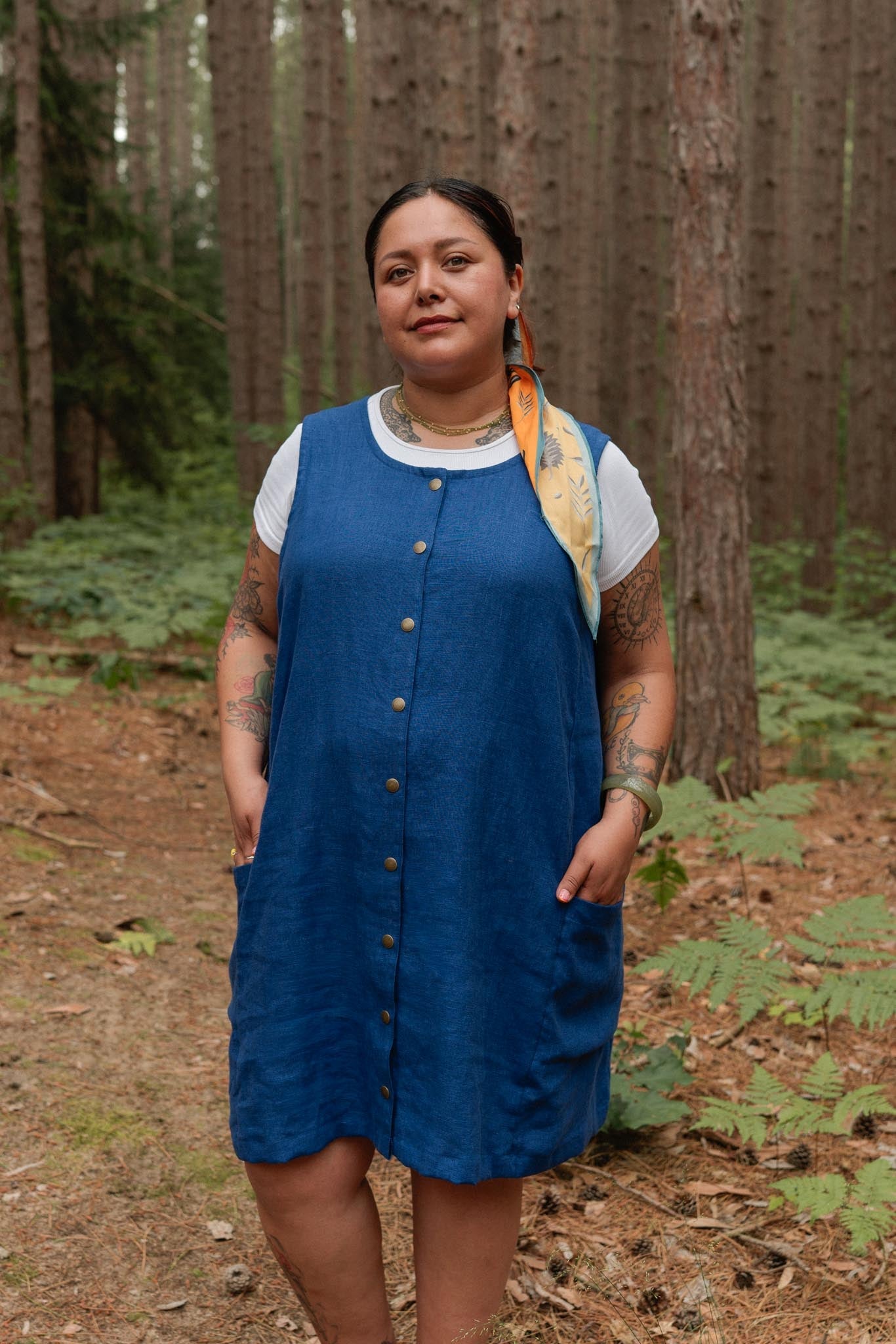 Snap Smock in Kingfisher Blue