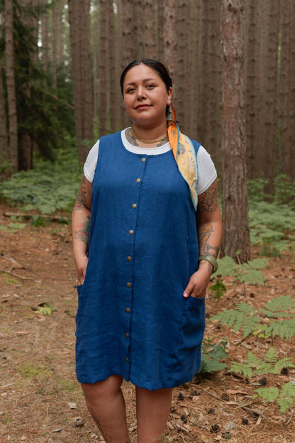 Snap Smock in Kingfisher Blue