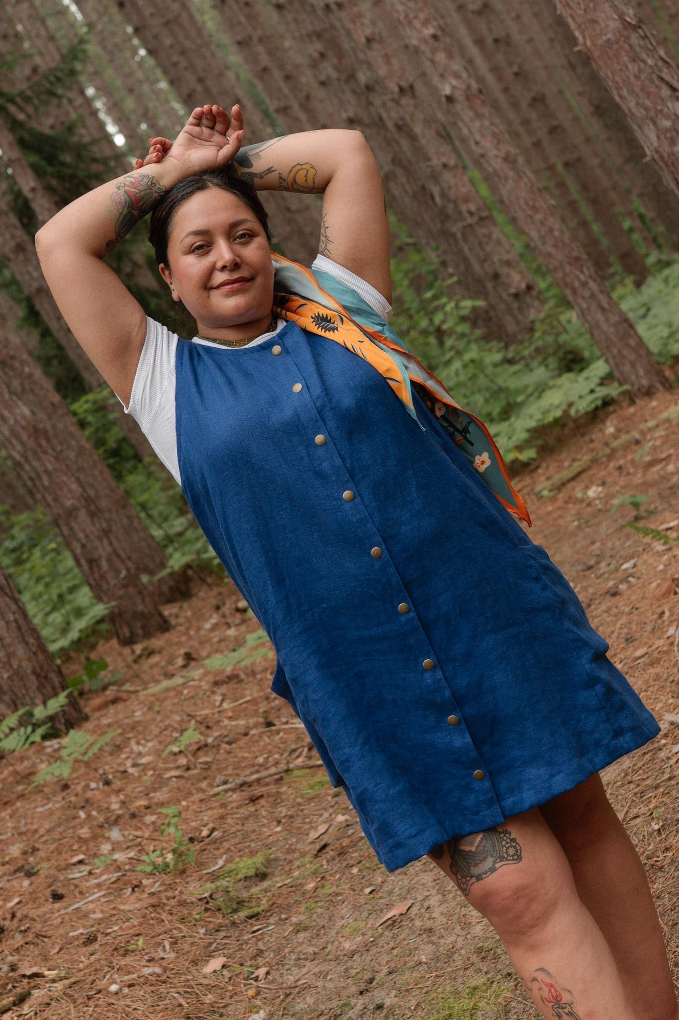 Snap Smock in Kingfisher Blue